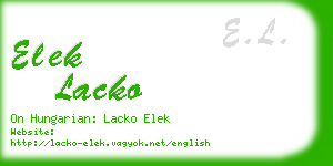 elek lacko business card